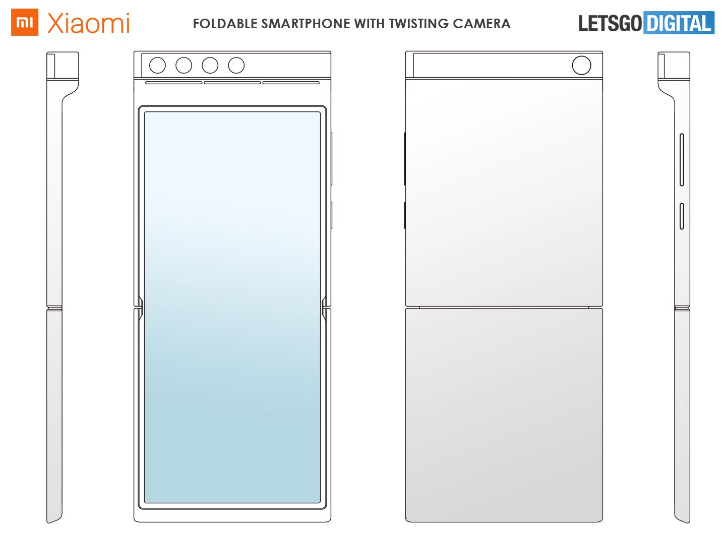 Xiaomi запатентовала смартфон с гибким экраном и поворотной селфи-камерой