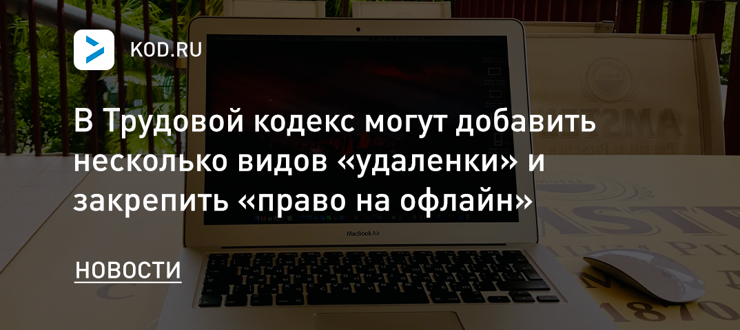 В Трудовой кодекс могут добавить несколько видов «удаленки» и закрепить «право на офлайн»