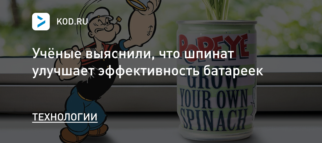 Учёные: шпинат улучшает эффективность батареек