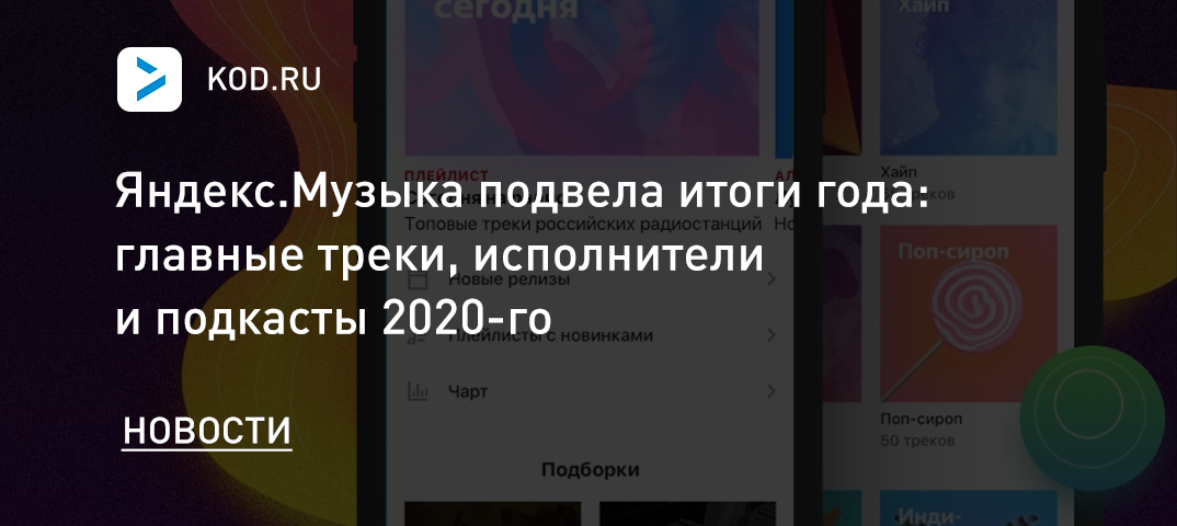 Яндекс.Музыка подвела итоги года: главные треки, исполнители и подкасты 2020-го
