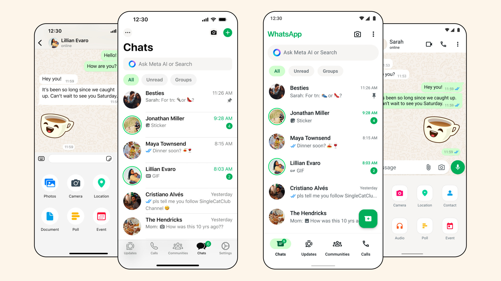 WhatsApp представил новый дизайн мобильного приложения на iOS и Android