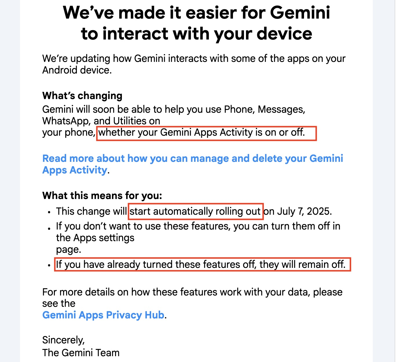 Gemini получит доступ к перепискам, звонкам и сторонним приложениям. Но это можно отключить