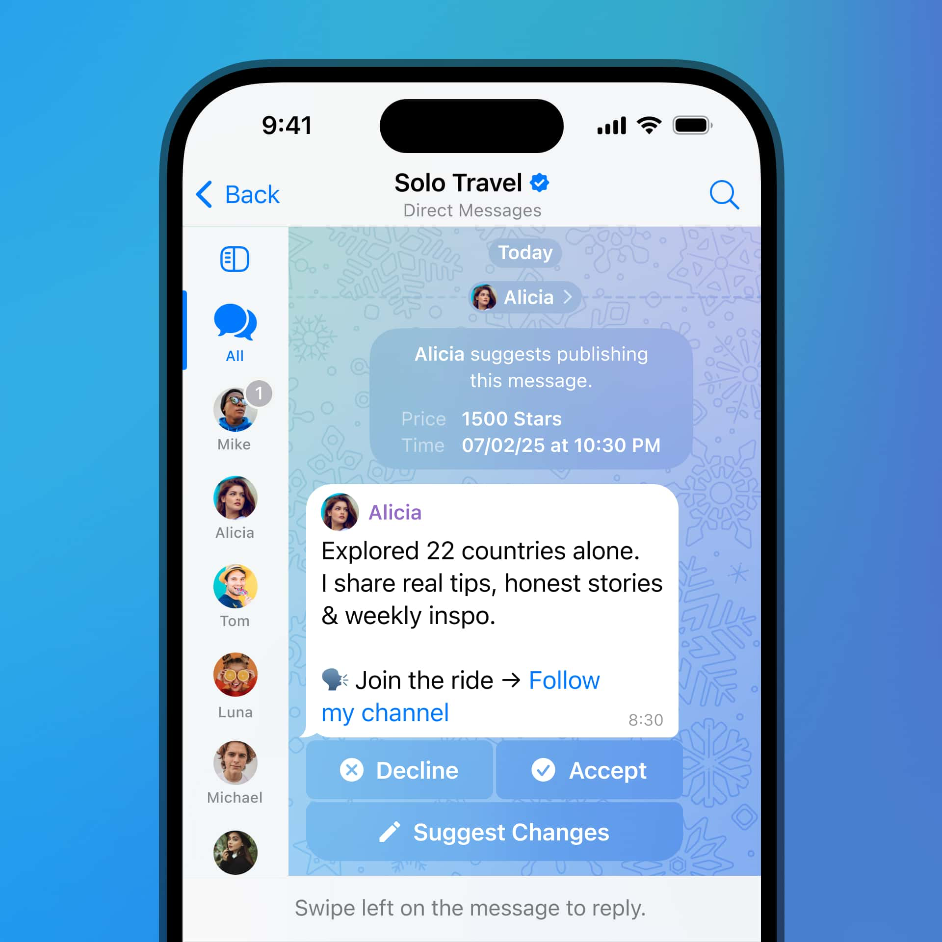 В Telegram появились списки задач и предложенные посты